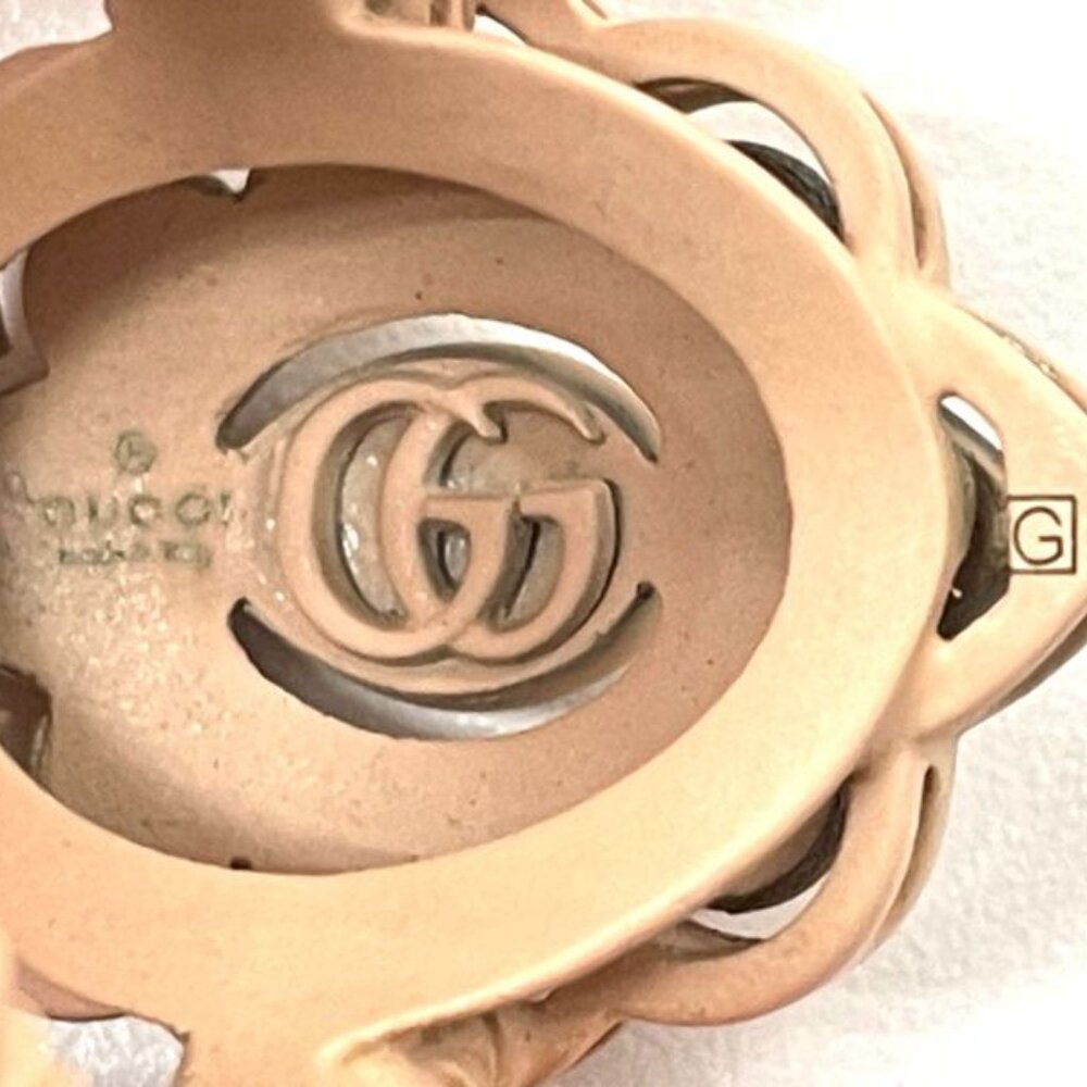 Gucci Michele Period Stone Faux Pearl Flower Ring 14 Ring - Picture 6 of 10